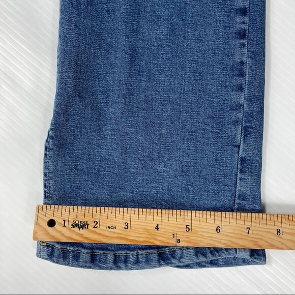 ASOS DESIGN Jeans High Rise 'Y2K' Stretch Flare Denim Midwash Blue 26/32 - Picture 11 of 11